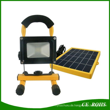 2 Jahre Garantie Portable Angeln Lampe 10W Solar LED Flutlicht mit solarbetriebenen Panel